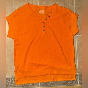 Westbound Golden Button-Accent Top